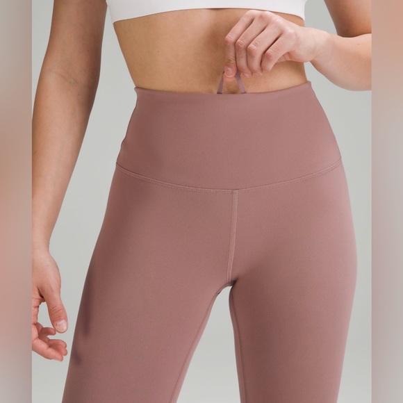 NWT Lululemon Wunder High Rise Pants 25” Leggings Twilight Rose Color Size 12 - Picture 8 of 8